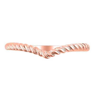 Chevron Twist Band in 14K Rose Gold