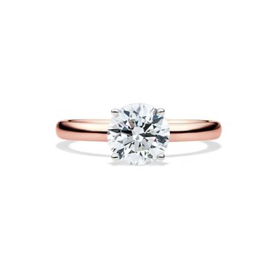 Diamond Round Brilliant Cut Solitaire Engagement Ring in 14K Rose Gold (1 1/2 ct.)