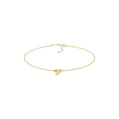 Dolphin Anklet in 14K Yellow Gold