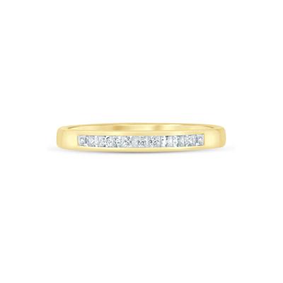 Princess-Cut Diamond Channel-Set Band in 14K Yellow Gold (1/4 ct. tw.)
