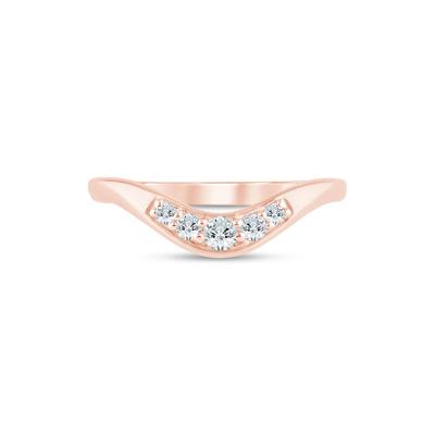Lab Grown Diamond Contour Band in 14K Rose Gold (1/5 ct. tw.)