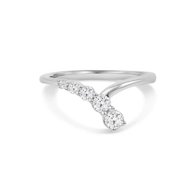 Lab Grown Diamond Bypass Contour Ring in 10K White Gold (3/8 ct. tw.)