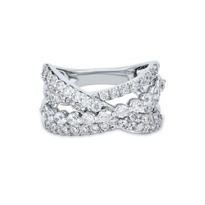 Lab-Grown Diamond Crossover Ring in 14K White Gold (1 3/4 ct. tw.)