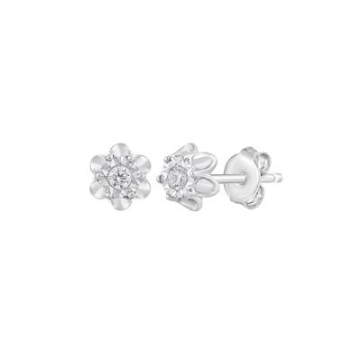 Diamond Accent Earrings in Sterling Silver