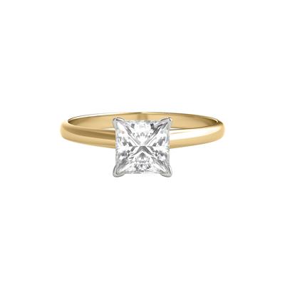 Princess-Cut Diamond Solitaire Engagement Ring in 14K Yellow Gold (1 ct.)