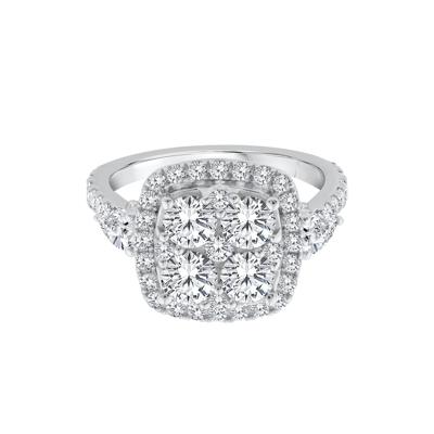 Lab Grown Diamond Composite Engagement Ring in 10K White Gold (3 ct. tw.)