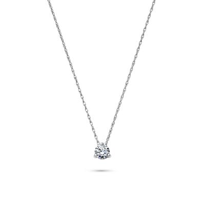 Lab Grown Diamond Solitaire Pendant in 14K White Gold (1/2 ct. tw.)