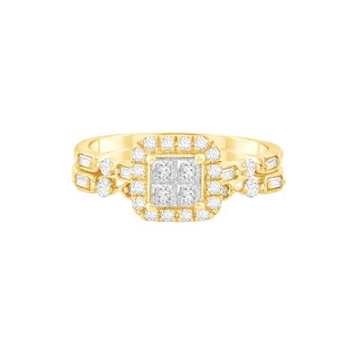 Diamond Composite Bridal Set in 10K Yellow Gold (5/8 ct. tw.)