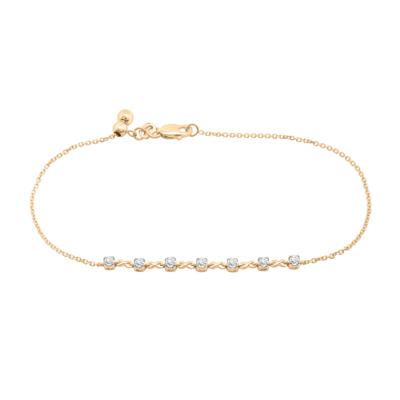 Diamond Infinity Link Bracelet in 10K Yellow Gold (1/4 ct. tw.)