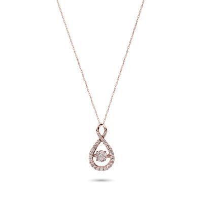 1/2 ct. tw. Diamond Teardrop Pendant in 10K Rose Gold