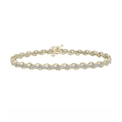 Diamond Link Bracelet in 10K Yellow Gold (1/2 ct. tw.)