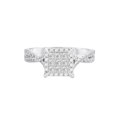 Diamond Composite Engagement Ring in 10K White Gold (5/8 ct. tw.)