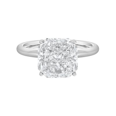 Lab Grown Diamond Square Radiant-Cut Solitaire Engagement Ring in 14K White Gold (3 ct.)