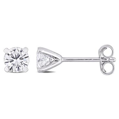 Moissanite Martini Stud Earrings in Sterling Silver (1 ct. dew)