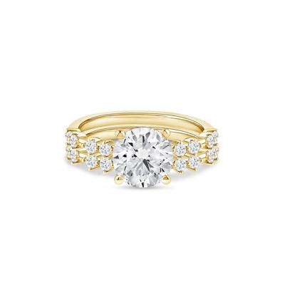 Lab Grown Diamond Semi-Mount Bridal Set in 14K Yellow Gold (1/2 ct. tw.) (Setting Only)