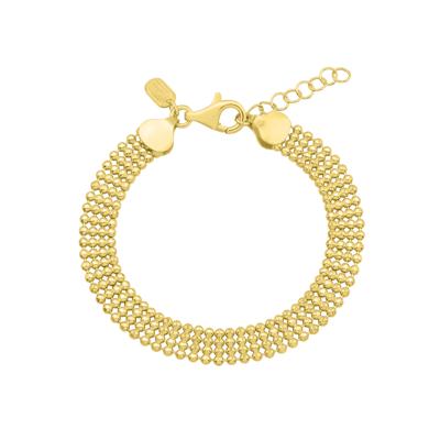 Beaded Multi-Row Bracelet in Vermeil, 8MM, 7.5"