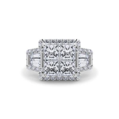 Lab Grown Diamond Composite Engagement Ring in 10K White Gold (4 ct. tw.)