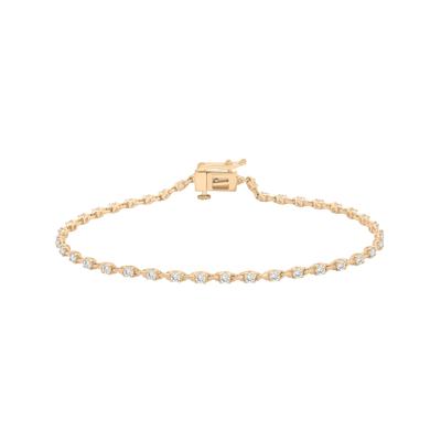 Dainty Diamond Link Bracelet in 10K Yellow Gold (1 ct. tw.)
