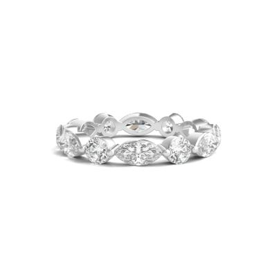 Round and Marquise Lab Grown Diamond Eternity Band in Platinum (3 ct. tw.)