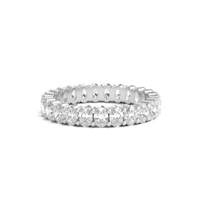 Oval-Shaped Diamond Wedding Band with Eternity Setting in Platinum (2 ct. tw.)