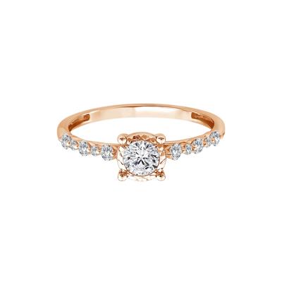 Lab Grown Diamond Promise Ring in 10K Rose Gold (1/2 ct. tw.)