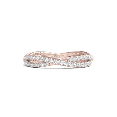 Lab Grown Diamond Infinity Twist Eternity Band in 14K Rose Gold (7/8 ct. tw.)