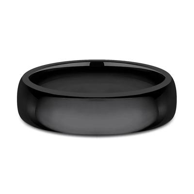 Men's Polished Finish Band in Titanium, 6MM