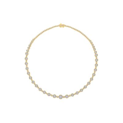 Lab Grown Diamond Bezel-Set Riviera Necklace in 14K Yellow Gold (7 ct. tw.)