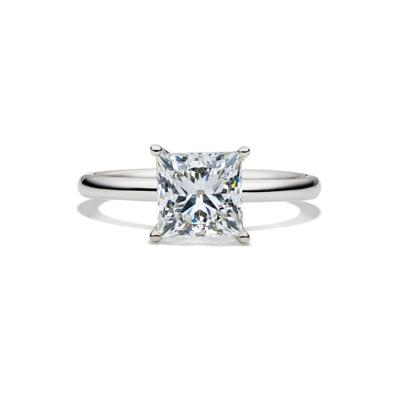 Lab Grown Diamond Princess-Cut Solitaire Engagement Ring in 14K White Gold (2 ct.)