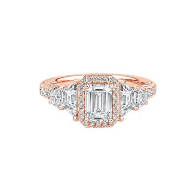 Hailey Lab Grown Diamond Engagement Ring in 14K Rose Gold (3 ct. tw.)