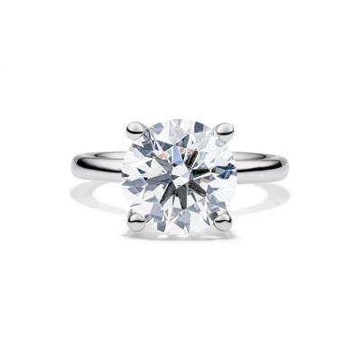 Lab Grown Diamond Round Solitaire Engagement Ring in Platinum (5 ct.)