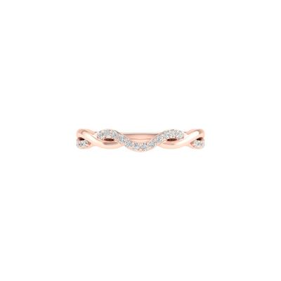 Diamond Contour Twist Band in 14K Rose Gold (1/7 ct. tw.)