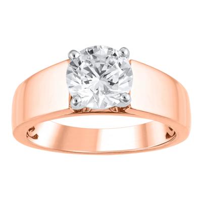 Wide Cathedral Semi-Mount Engagement Ring in 14K Gold, 6MM (Setting Only)