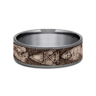 Men’s Arrowhead Wedding Band, 7.5MM