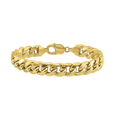Men's Cuban Link Bracelet in 14K Yellow Gold
