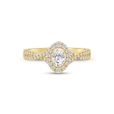 5/8 ct. tw. Oval-Shaped Diamond Engagement Ring in 14K Yellow Gold
