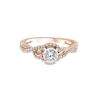 Lab Grown Diamond Promise Ring in 10K Rose Gold (1/2 ct. tw.)