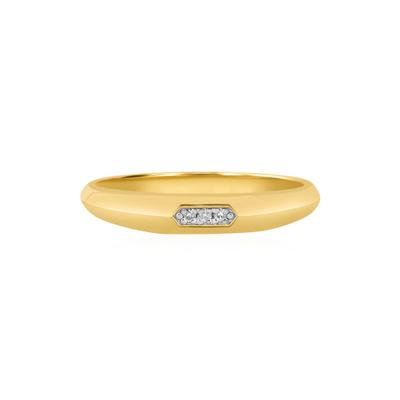 Men's Diamond Accent Ring in Vermeil, 4MM