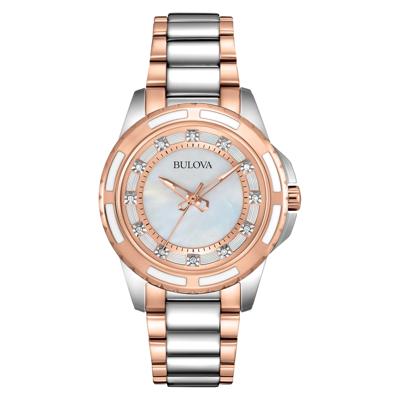 Ladies' Bulova Watch in Two-Tone Stainless Steel, 32MM