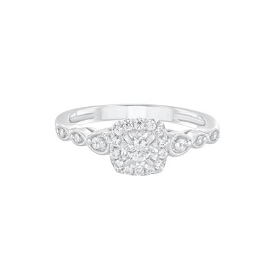 Diamond Engagement Ring in 10K White Gold (1/4 ct. tw.)