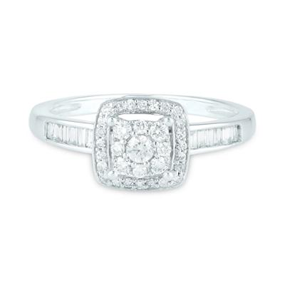 Diamond Engagement Ring in 10K White Gold (3/8 ct. tw.)