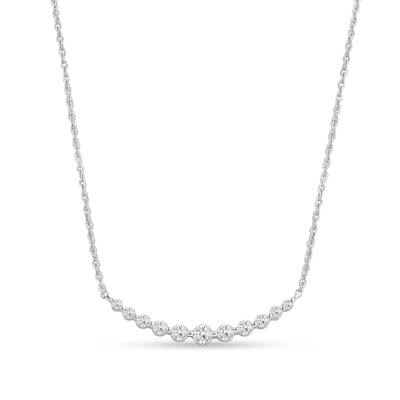 Lab Grown Graduated Diamond Necklace in 14K White Gold (1 ct. tw.)