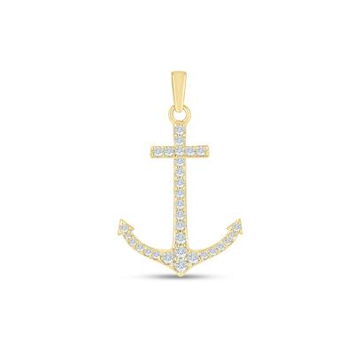 Lab Grown Diamond Anchor Charm in 10K Yellow Gold (1 ct. tw.)