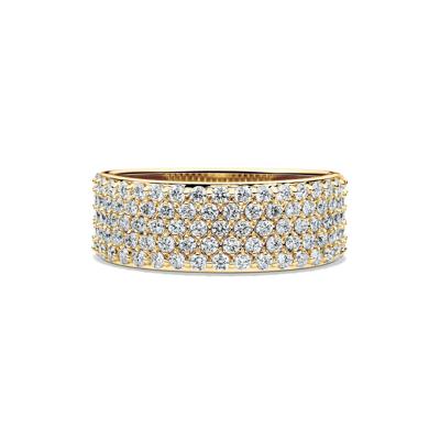 Lab Grown Diamond Pave Multi-Row Band in 14K Yellow Gold (1 ct. tw.)