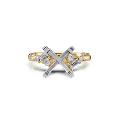 Lab Grown Diamond Semi-Mount Engagement Ring in 14K Yellow and White Gold (1/5 ct. tw.) (Setting Only)