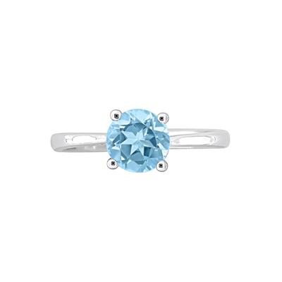Blue Topaz Ring in Sterling Silver