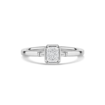 Radiant-Cut Diamond Engagement Ring in 14K White Gold (1/2 ct. tw.)