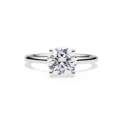 Lab Grown Diamond Round Solitaire Engagement Ring in 14K White Gold (2 ct.)