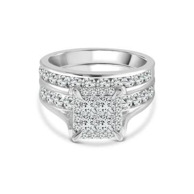 Composite Diamond Engagement Set in 14K White Gold (2 ct. tw.)