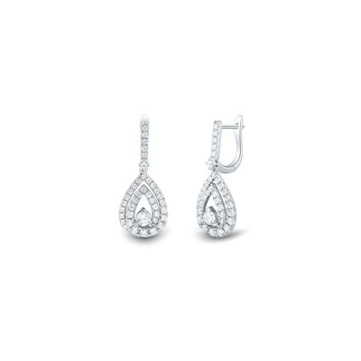 1 1/2 ct. tw. Lab Grown Diamond Dangle Earrings in 14K White Gold